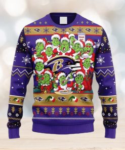 NFL Baltimore Ravens 12 Grinch Xmas Day Christmas Ugly 3D Sweater For Men And Women Gift Ugly Christmas