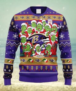 NFL Baltimore Ravens 12 Grinch Xmas Day Christmas Ugly 3D Sweater For Men And Women Gift Ugly Christmas