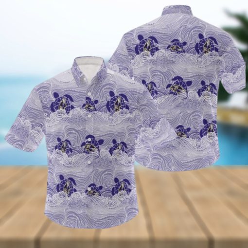 NFL Baltimore Ravens Hawaiian Shirt Holiday Pattern Logo Gift For Men And Women Fans