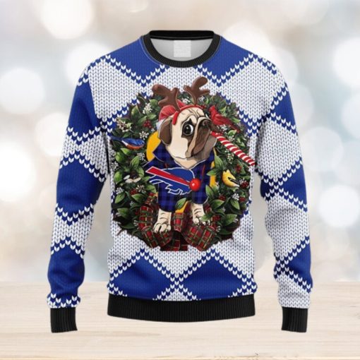 NFL Buffalo Bills Pub Dog Christmas Ugly 3D Sweater For Men And Women Gift Ugly Christmas