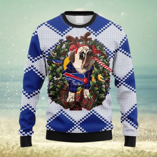 NFL Buffalo Bills Pub Dog Christmas Ugly 3D Sweater For Men And Women Gift Ugly Christmas