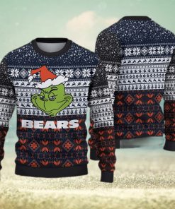 Chicago Bears Fans Skull Outwear Ugly Christmas Sweater - Limotees