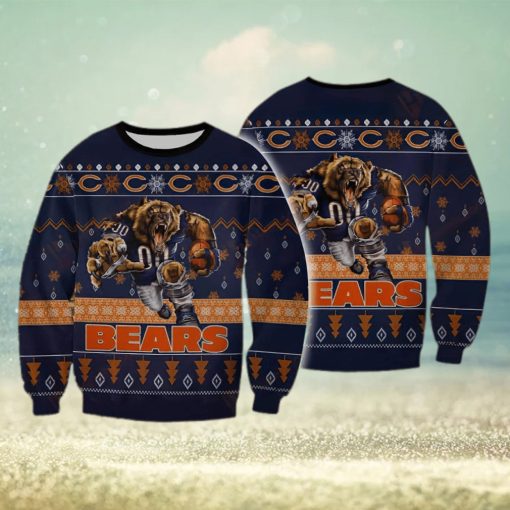 NFL Chicago Bears Christmas All Over Print Needle Ugly Sweater For Winter