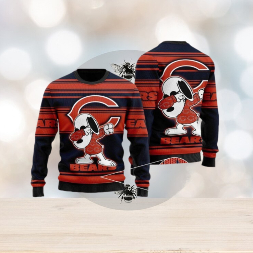NFL Chicago Bears Football Snoopy Style New Ugly Christmas Sweater