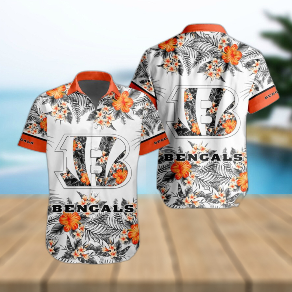 Bengals Hawaiin Shirt Cincinnati Bengals Tropical Flower Hawaiian Shirt