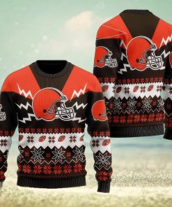 NFL Cleveland Browns Retailer Knitted Xmas Sweater For Men Women - Limotees