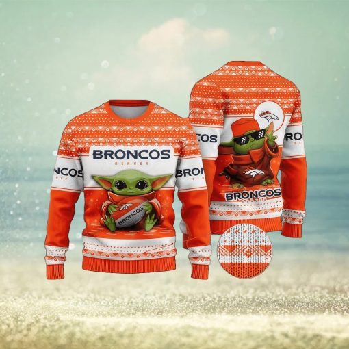 NFL Denver Broncos Christmas AOP Myrrh Knitted Sweater For Men And Women