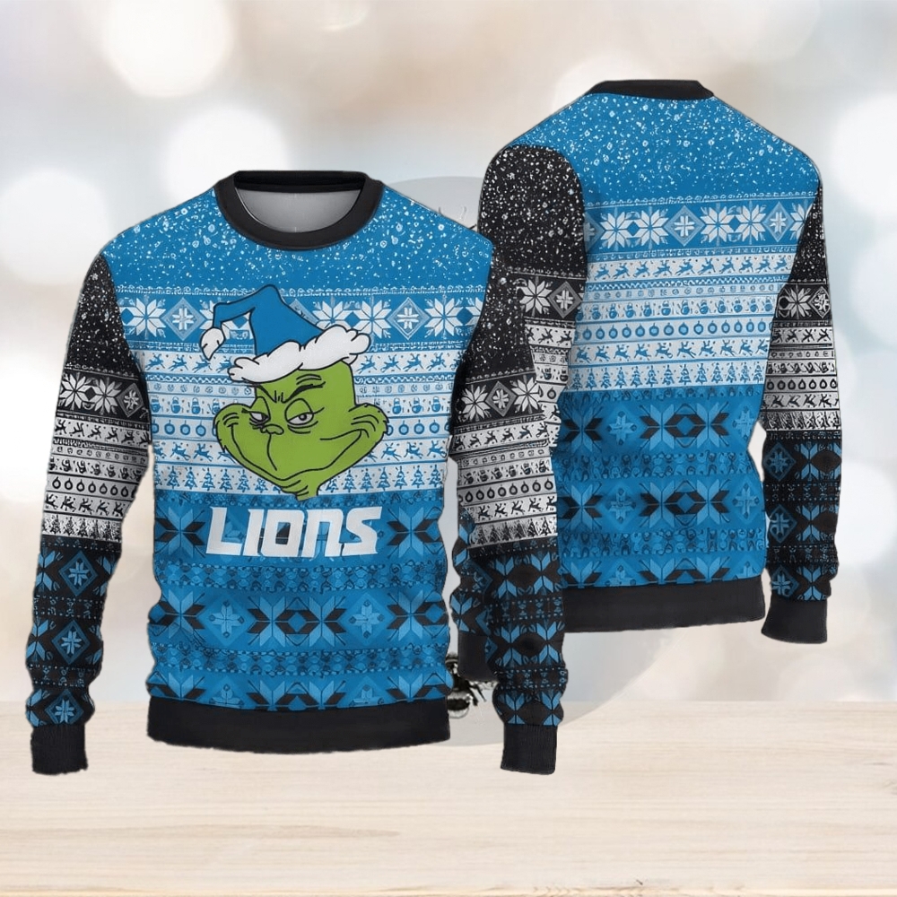 NFL Detroit Lions Golden Skull Christmas Ugly Sweater - T-shirts Low Price