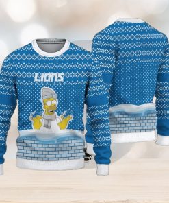 NFL Detroit Lions Christmas AOP Warm Ugly Sweater