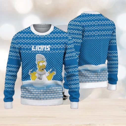 NFL Detroit Lions Christmas AOP Warm Ugly Sweater