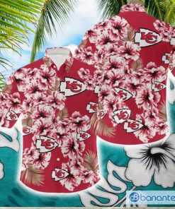 NFL Kansas City Chiefs Hibiscus Flower Red 3D Hawaiian Shirt For Fans Gift