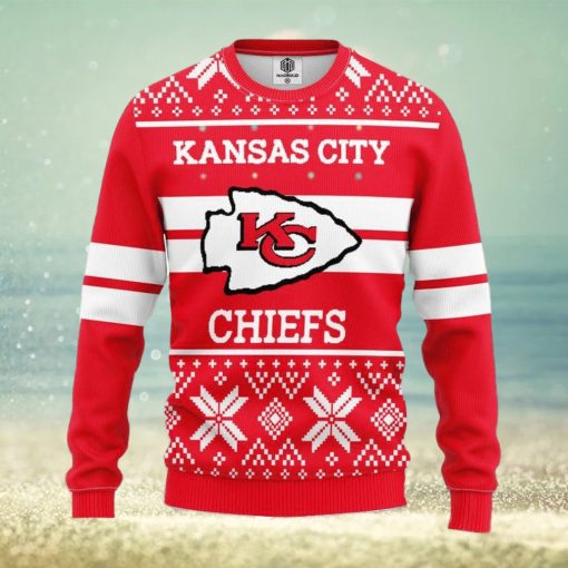 NFL Kansas City Chiefs New Season Weave Knitted Christmas 3D Sweater