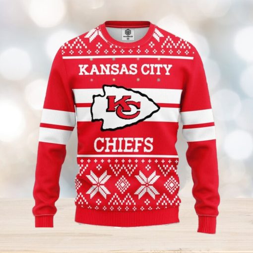 NFL Kansas City Chiefs New Season Weave Knitted Christmas 3D Sweater