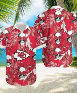 NFL Kansas City Chiefs Skull Flowers Hawaiian Shirt