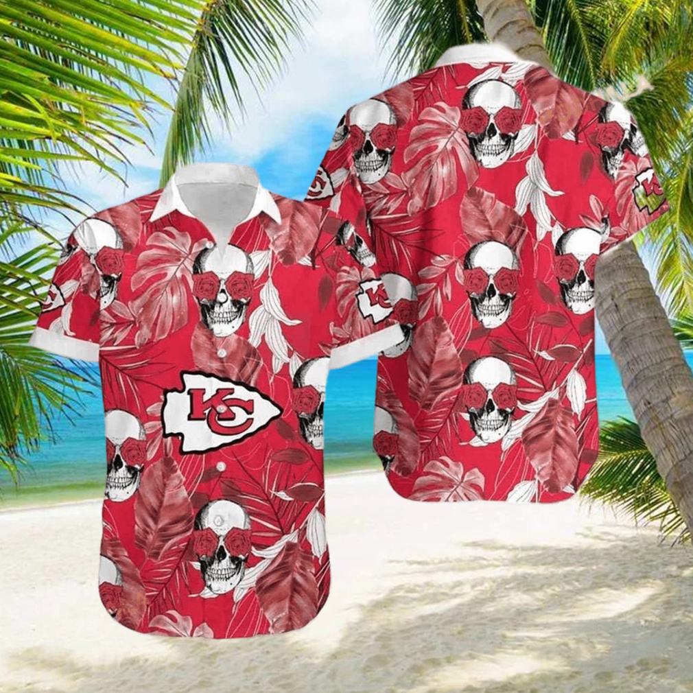 Kansas City Chiefs Nfl Tropical Tree Background Full Print