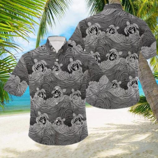 NFL Las Vegas Raiders Hawaiian Shirt Holiday Pattern Logo Gift For Men And Women Fans