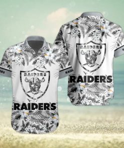 Oakland Raiders Nfl Custom Hawaiian Shirt Short T Shirt Hawaiian Pattern  Print - Limotees