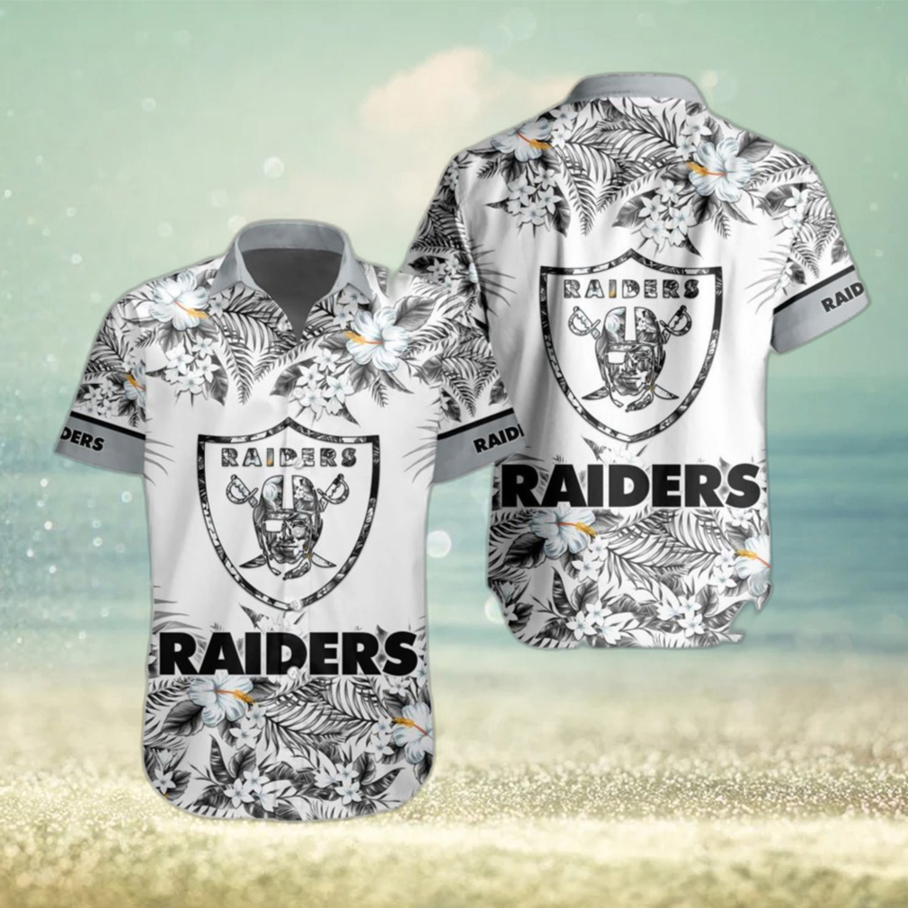 Oakland Raiders NFL Baseball Tropical Flower Baseball Jersey Shirt