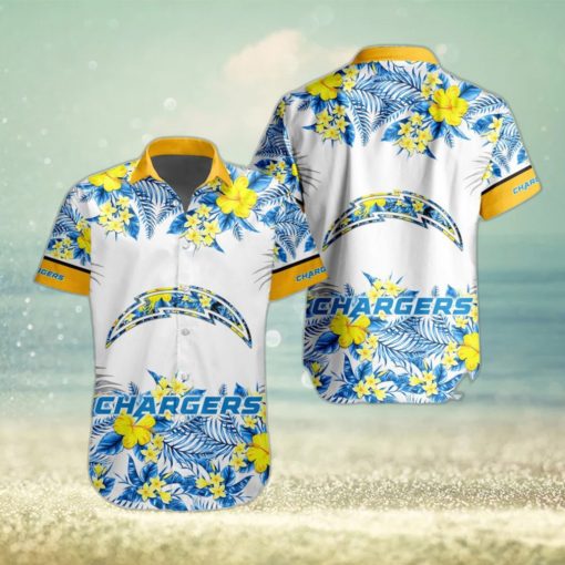 NFL Los Angeles Chargers Hawaiian Shirt Special Floral Tropical Team Spirit