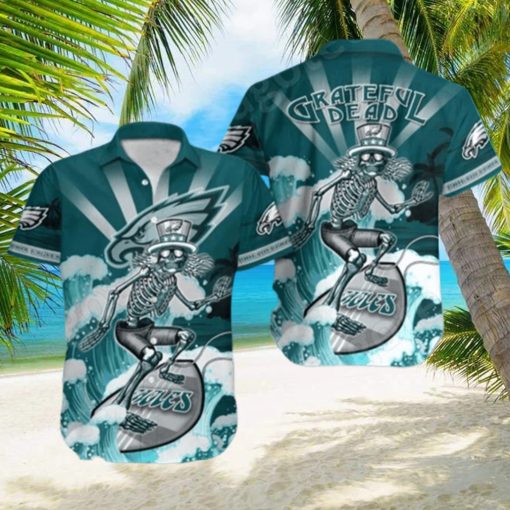 NFL Philadelphia Eagles Hawaiian Shirt Grateful Dead