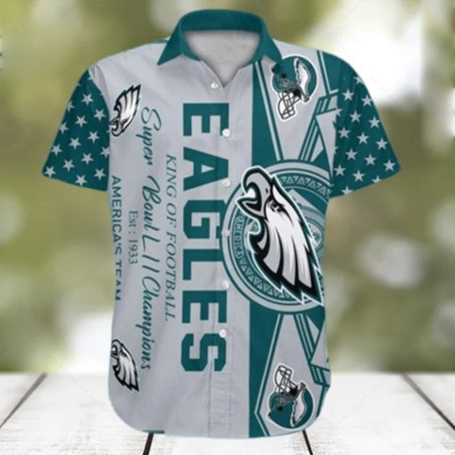 NFL Philadelphia Eagles Hawaiian Shirt King Of Football Beach Gift For Him