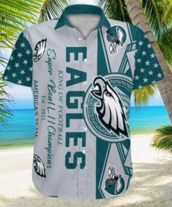 NFL Philadelphia Eagles Hawaiian Shirt King Of Football Beach Gift For Him