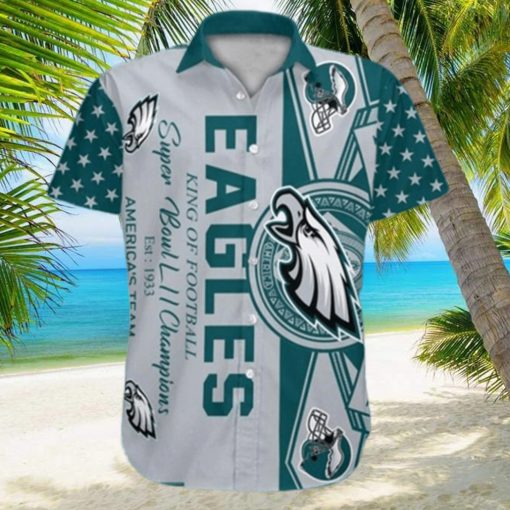 NFL Philadelphia Eagles Hawaiian Shirt King Of Football Beach Gift For Him