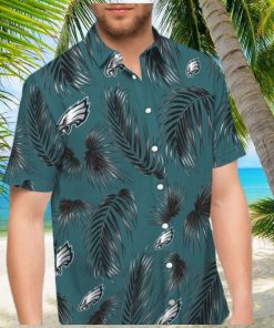 NFL Philadelphia Eagles Hawaiian Shirt Palm Leaf Pattern Summer Beach Gift