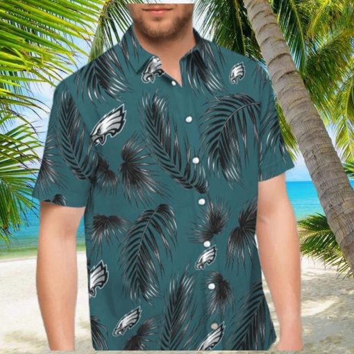 NFL Philadelphia Eagles Hawaiian Shirt Palm Leaf Pattern Summer Beach Gift