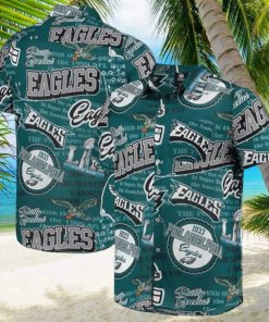 NFL Philadelphia Eagles Hawaiian Shirt Skull And Flower Pattern Beach Gift  For Dad - Limotees