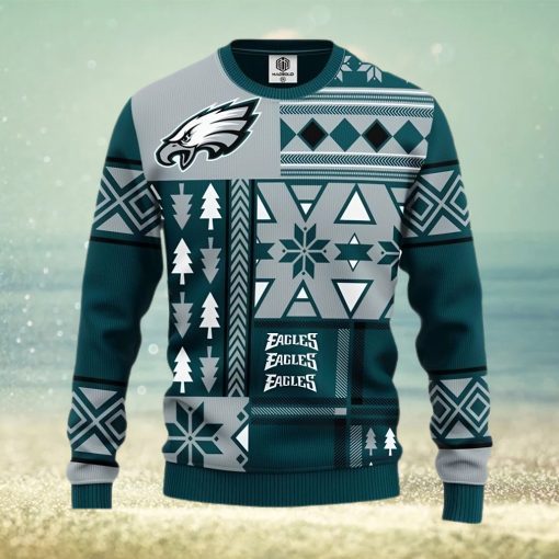 NFL Philadelphia Eagles New Season Wardrobe Knitted Christmas 3D Sweater