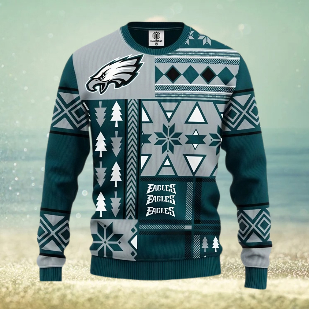 Philadelphia Eagles NFL Knitted Holiday Dog Sweater