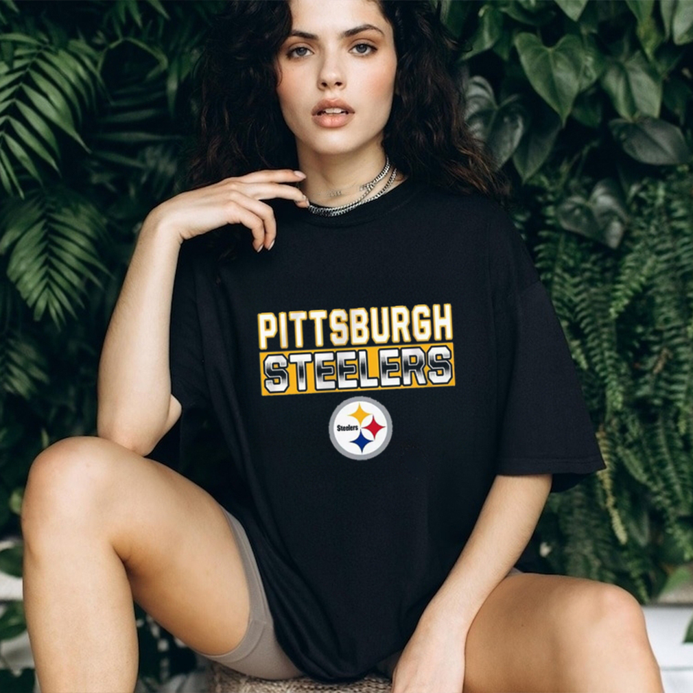 Pittsburgh Steelers Long Sleeve Bleach Tee sz S