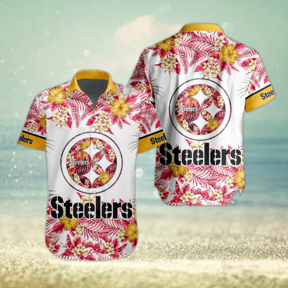 NFL Pittsburgh Steelers Hawaiian Shirt Special Floral Tropical Team Spirit  - Limotees