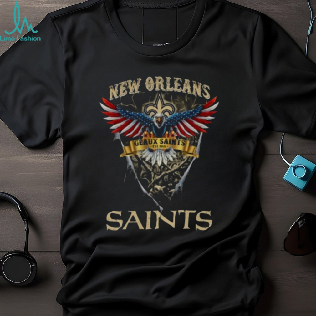 New Orleans Saints Women Short Sleeve T Shirt Loose V-Neck Blouse Casual Tee  Top