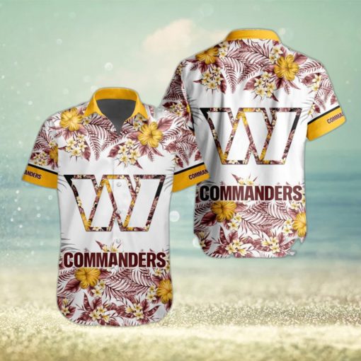 NFL Washington Commanders Hawaiian Shirt Special Floral Tropical Team Spirit