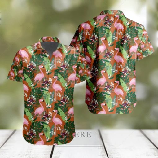 NHL Arizona Coyotes Tropical Leafs Flamingo Hawaiian Shirt