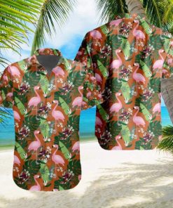 NHL Arizona Coyotes Tropical Leafs Flamingo Hawaiian Shirt