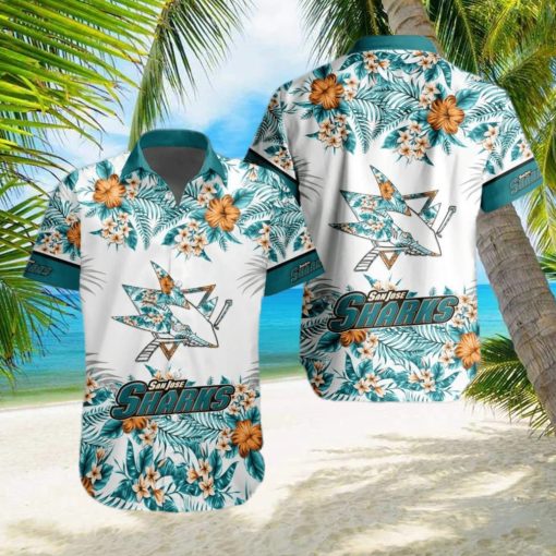 NHL San Jose Sharks Special Tropical Flower Hawaiian Shirt For Fans