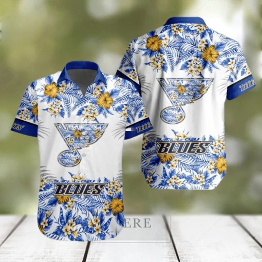 NHL St. Louis Blues Special Tropical Flower Hawaiian Shirt For Fans