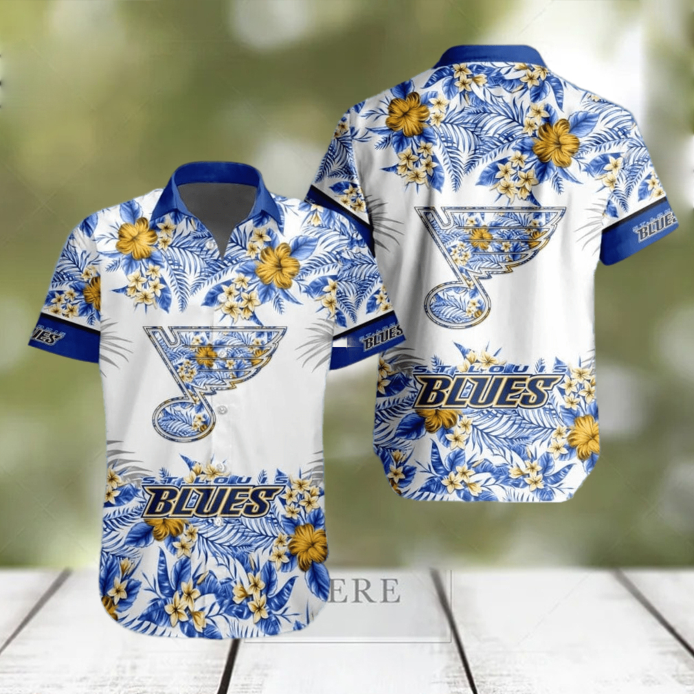 St. Louis Blues NHL Flower Hawaiian Shirt Style Gift For Men Women Fans