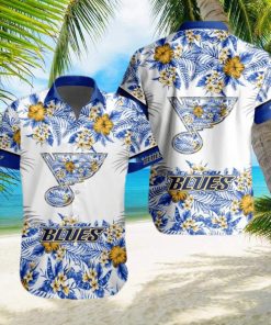 NHL St. Louis Blues Special Tropical Flower Hawaiian Shirt For Fans