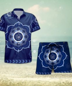 NHL Toronto Maple Leafs Flower Set Hawaiian Shirt And Shorts Beach Gift For Fans