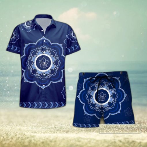 NHL Toronto Maple Leafs Flower Set Hawaiian Shirt And Shorts Beach Gift For Fans