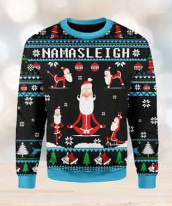 Namasleigh Santa Ugly Christmas Sweater Xmas Gift Men And Women Christmas Sweater