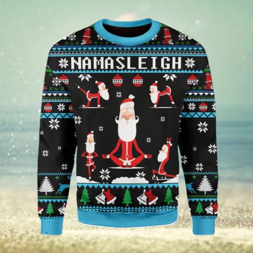 Namasleigh Santa Ugly Christmas Sweater Xmas Gift Men And Women Christmas Sweater