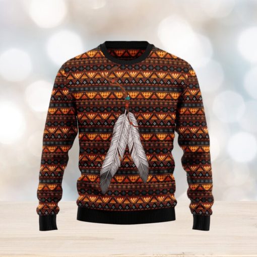 Native Feather Ugly Christmas Sweater Gift Men Women