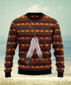 Native Feather Ugly Christmas Sweater Gift Men Women