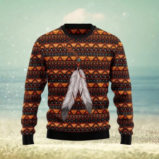 Native Feather Ugly Christmas Sweater Gift Men Women