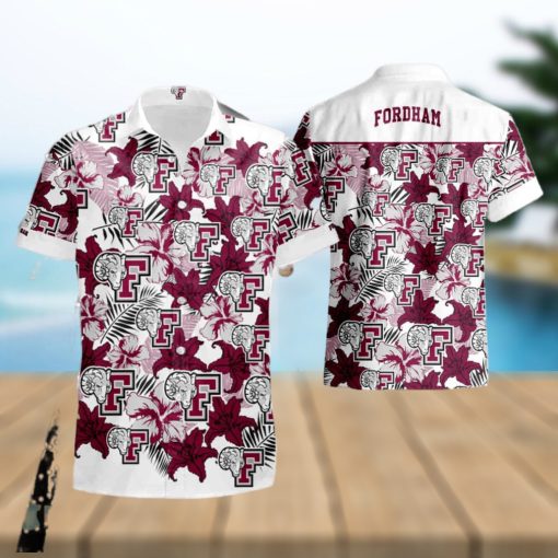 Ncaa Fordham Rams Hawaiian Shirt And Short Set Gift Men Women